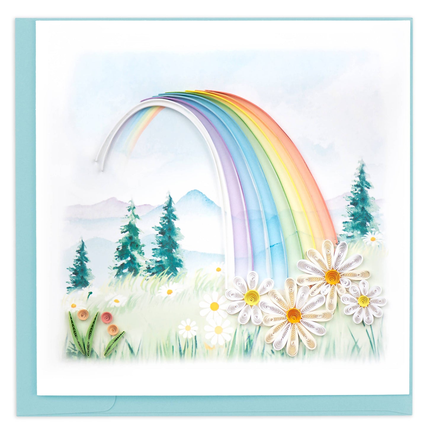 Quilled Greeting Card, "Rainbow"