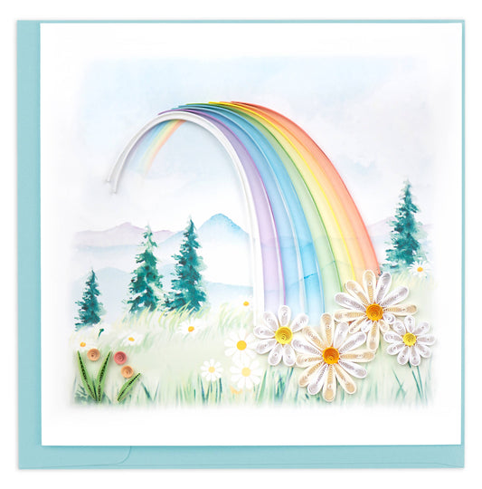 Quilled Greeting Card, "Rainbow"