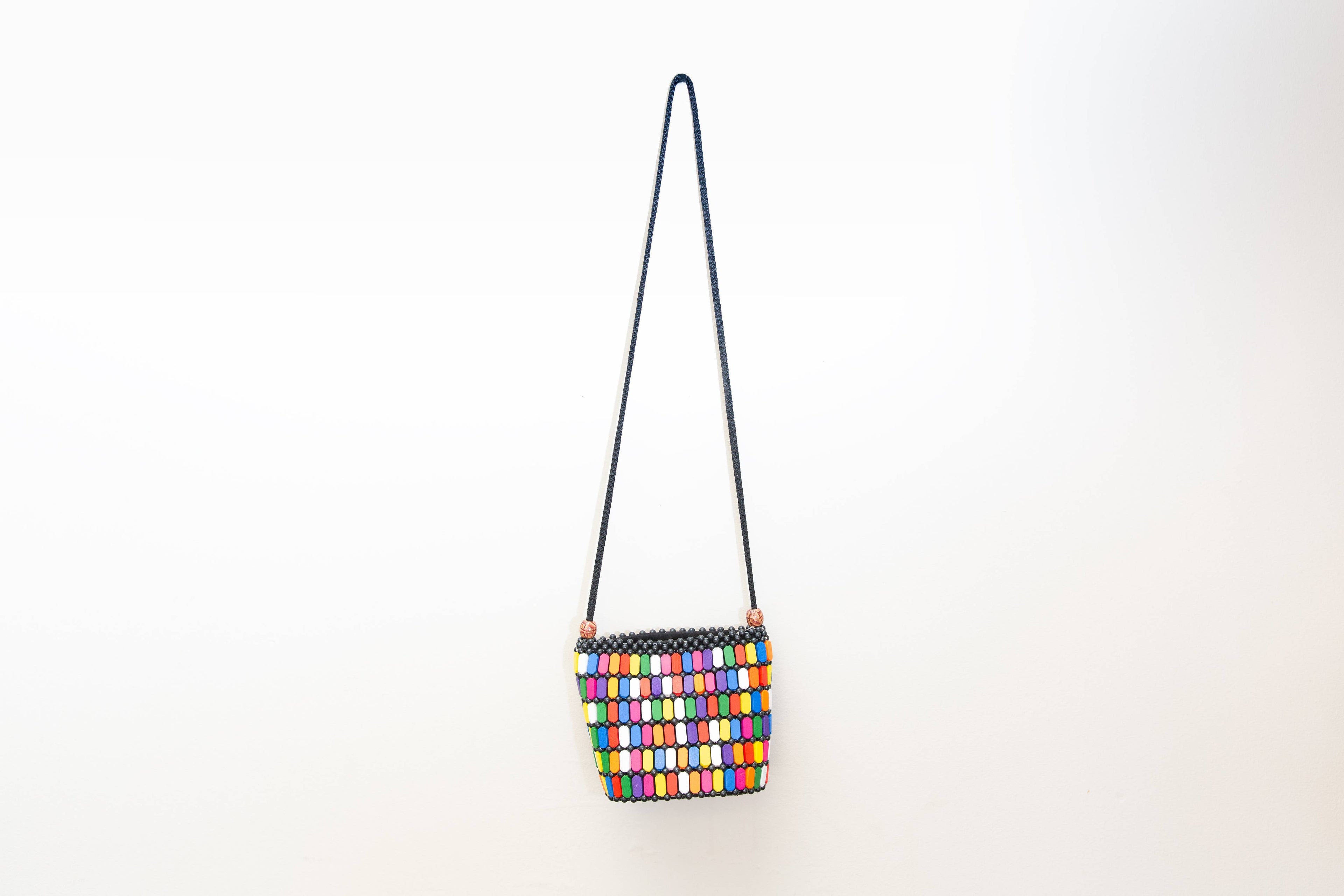 Purse, Wooden Pebble Crossbody