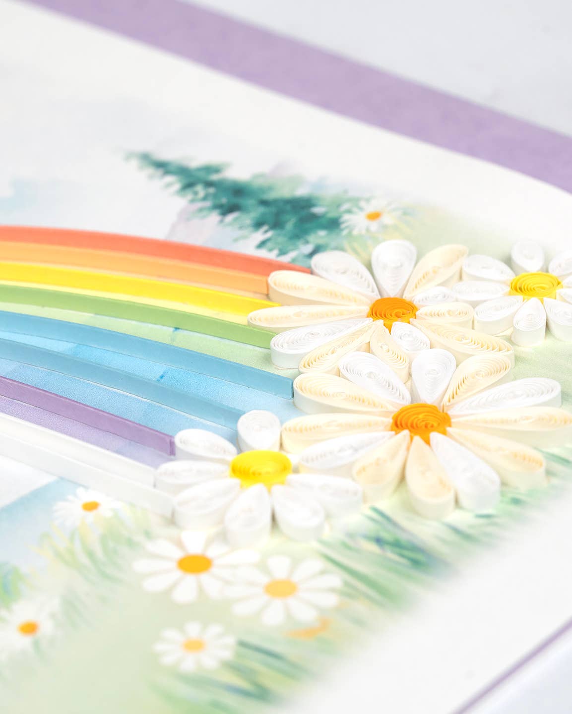 Quilled Greeting Card, "Rainbow"