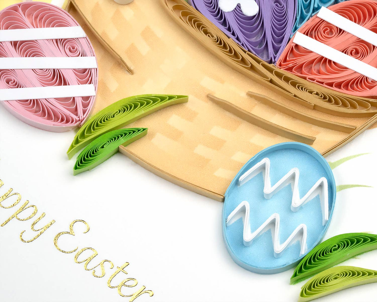 Quilled Greeting Card, "Easter Basket"