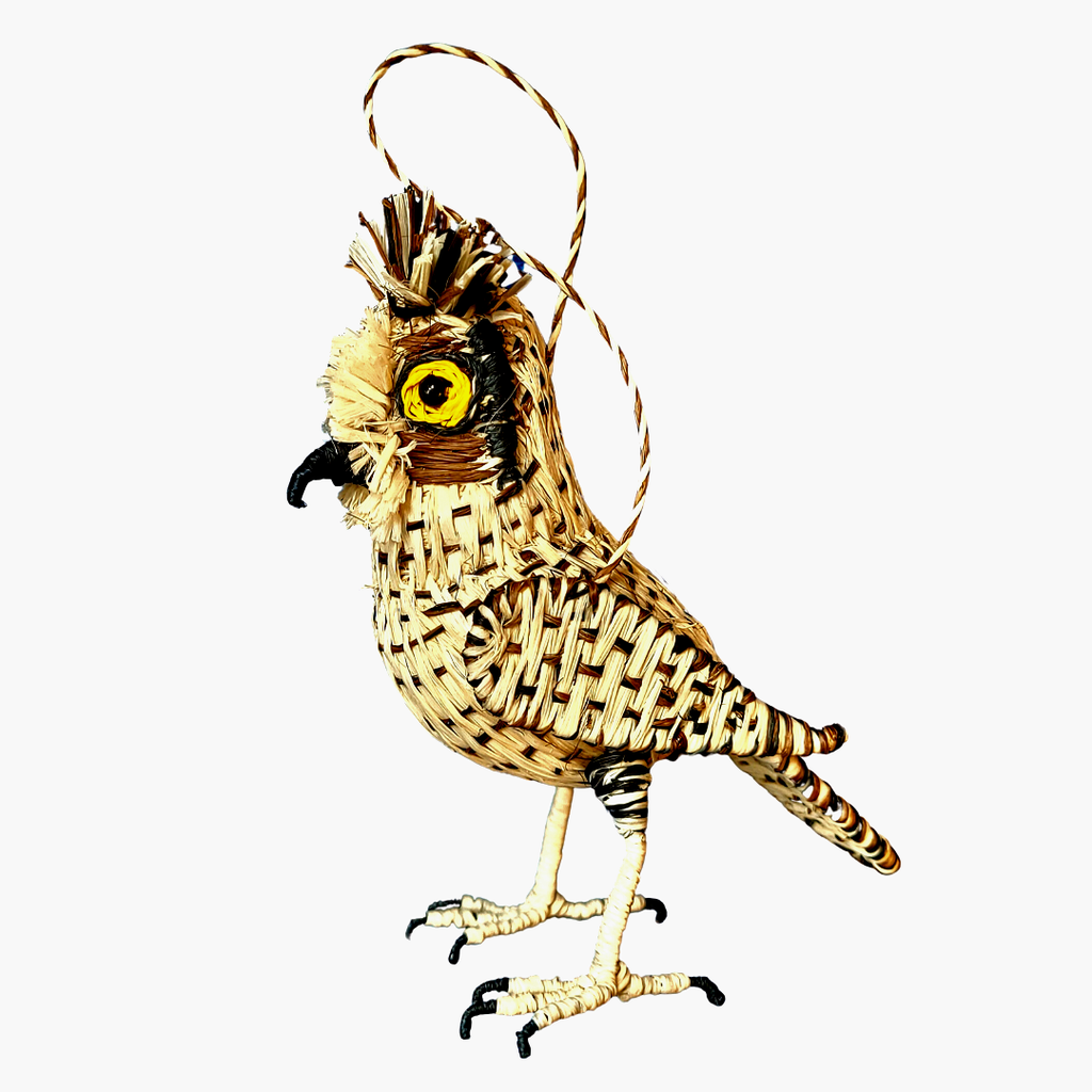 Screech Owl Woven Ornament