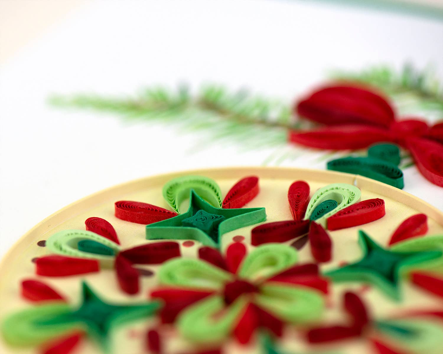 Quilled Greeting Card, "Traditional Ornament"
