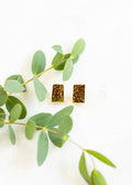 Gold Wide Hammered Huggies