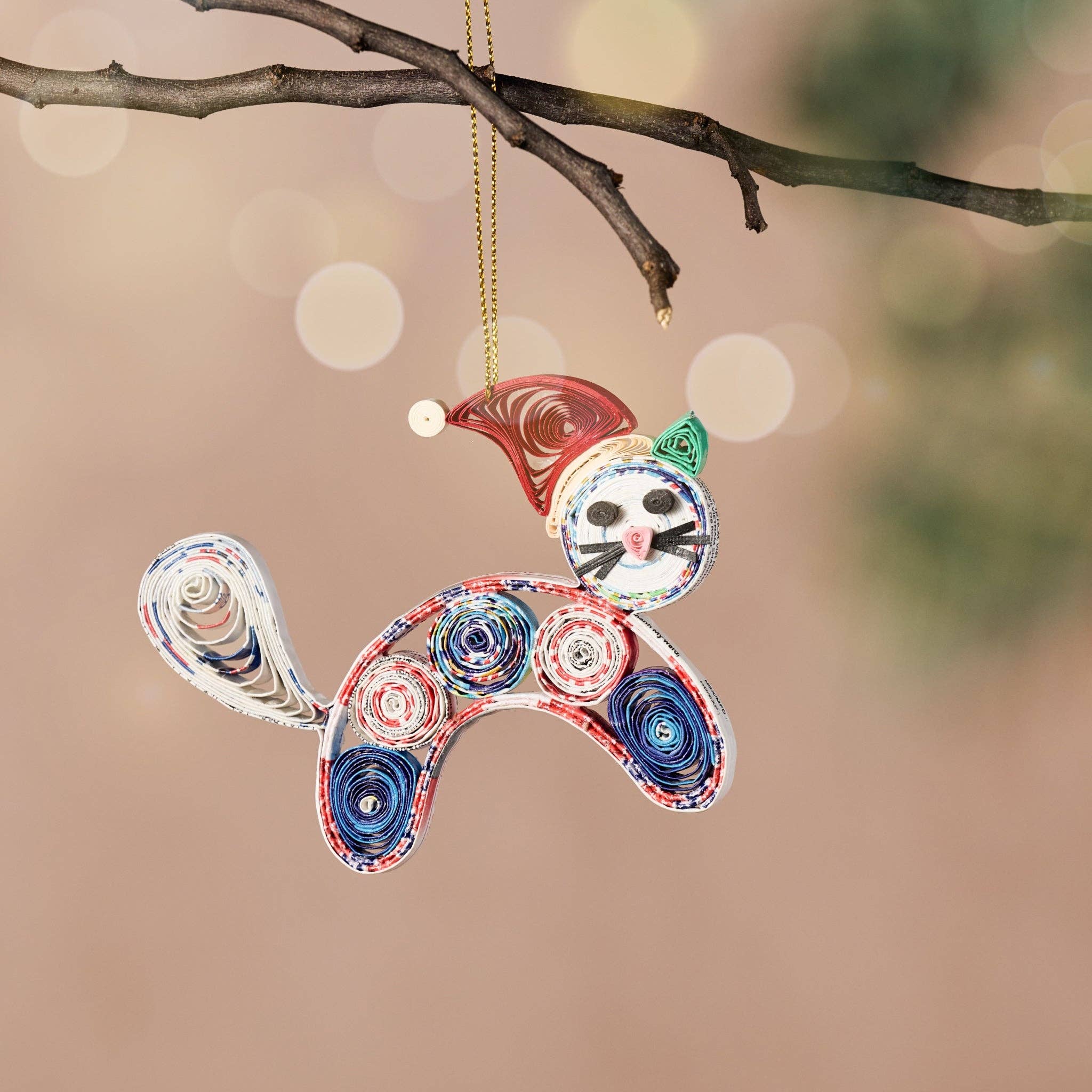 Cabo Quilled Cat Ornament