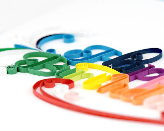 Quilled Greeting Card, "Happy Birthday"