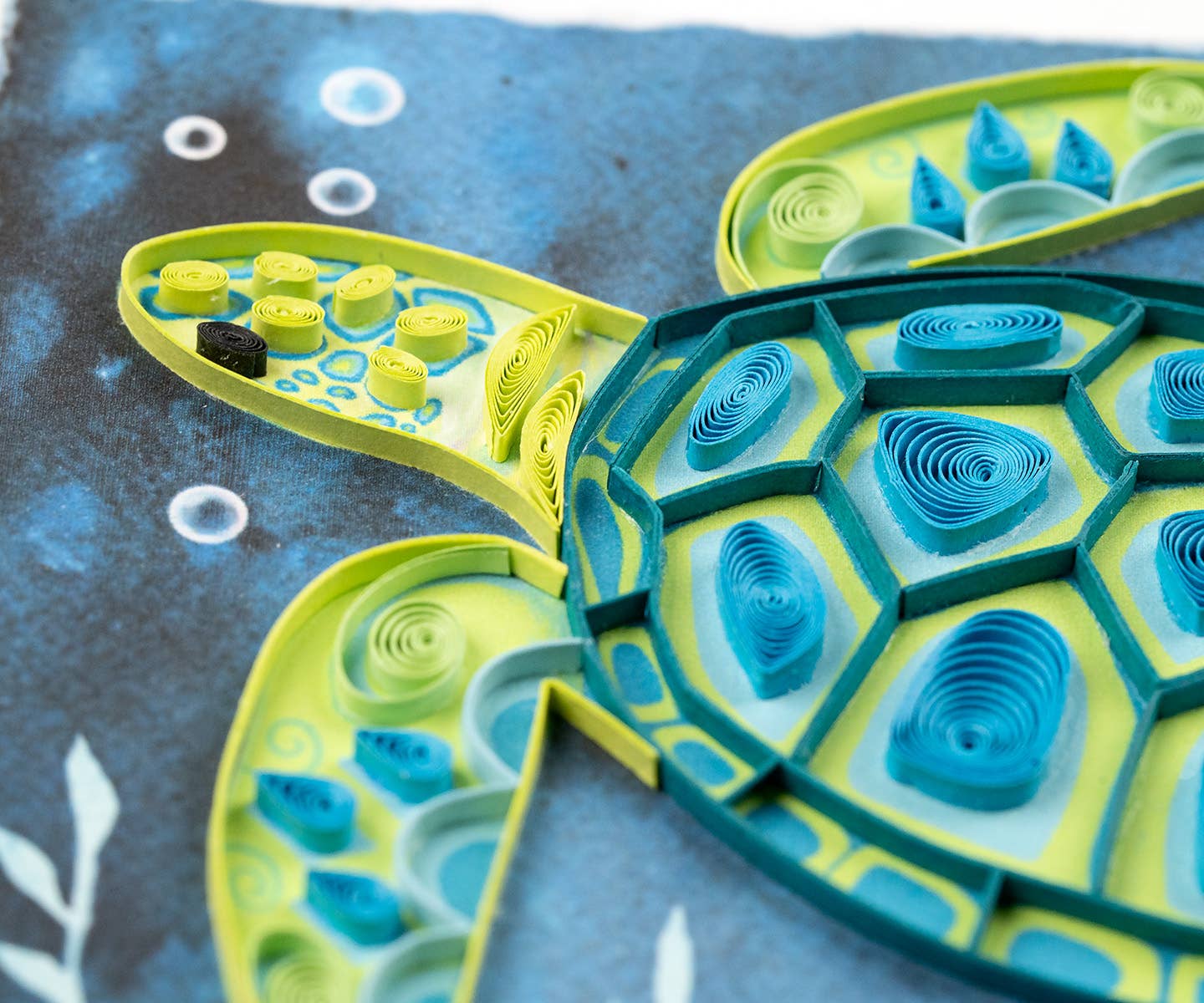 Quilled Greeting Card, "Decorative Sea Turtle"