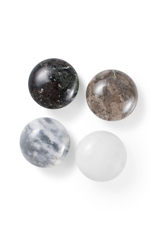 Drink chillers set/4 w/bag stone 2D blk/gry/brn