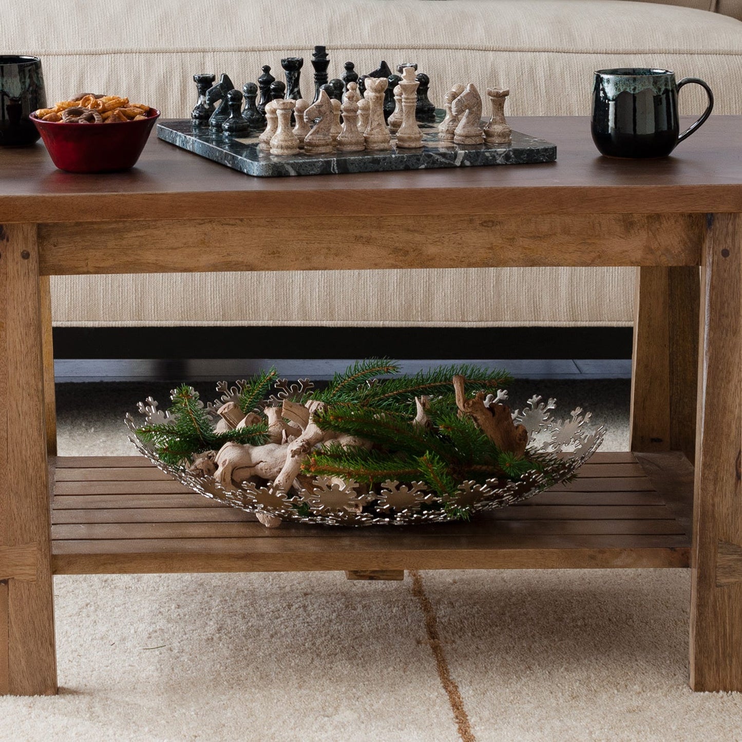 Zebra Stone Chess Set