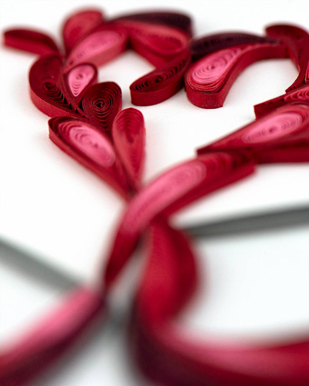 Quilled Greeting Card, "A Toast to Love"