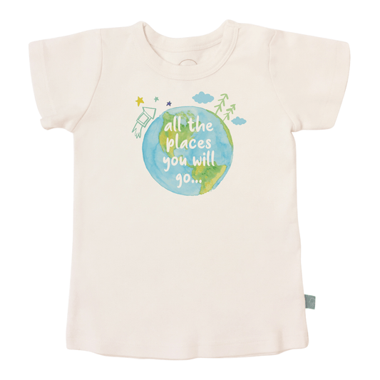 Organic Graphic Kids Tee, "All The Places You Will Go"
