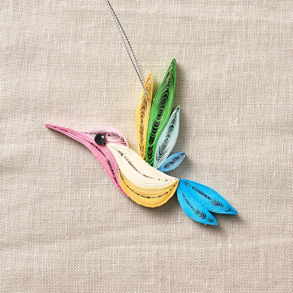 Chim Quilled Hummingbird Ornament