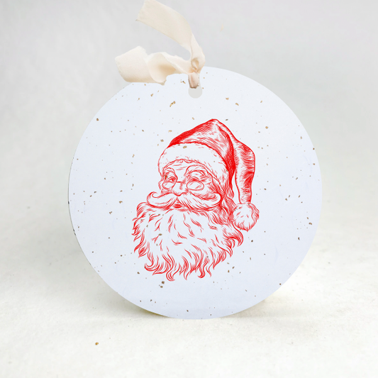 Plantable Seed Gift Tags, Santa Claus