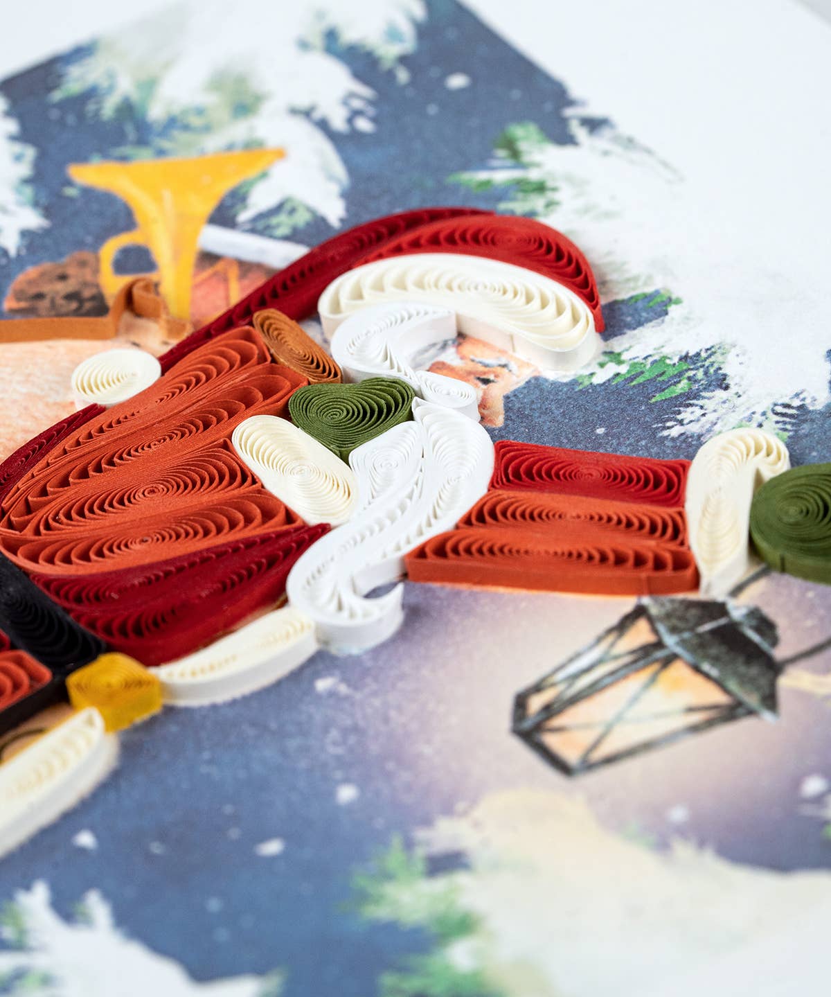 Quilled Greeting Card, "Vintage Santa"