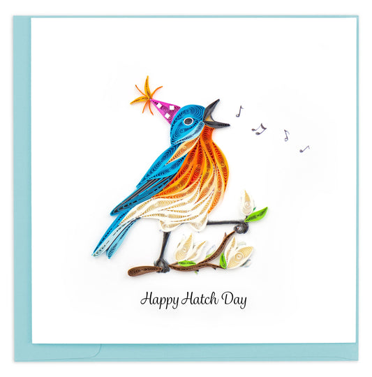 Quilled Greeting Card, "Happy Hatch Day"