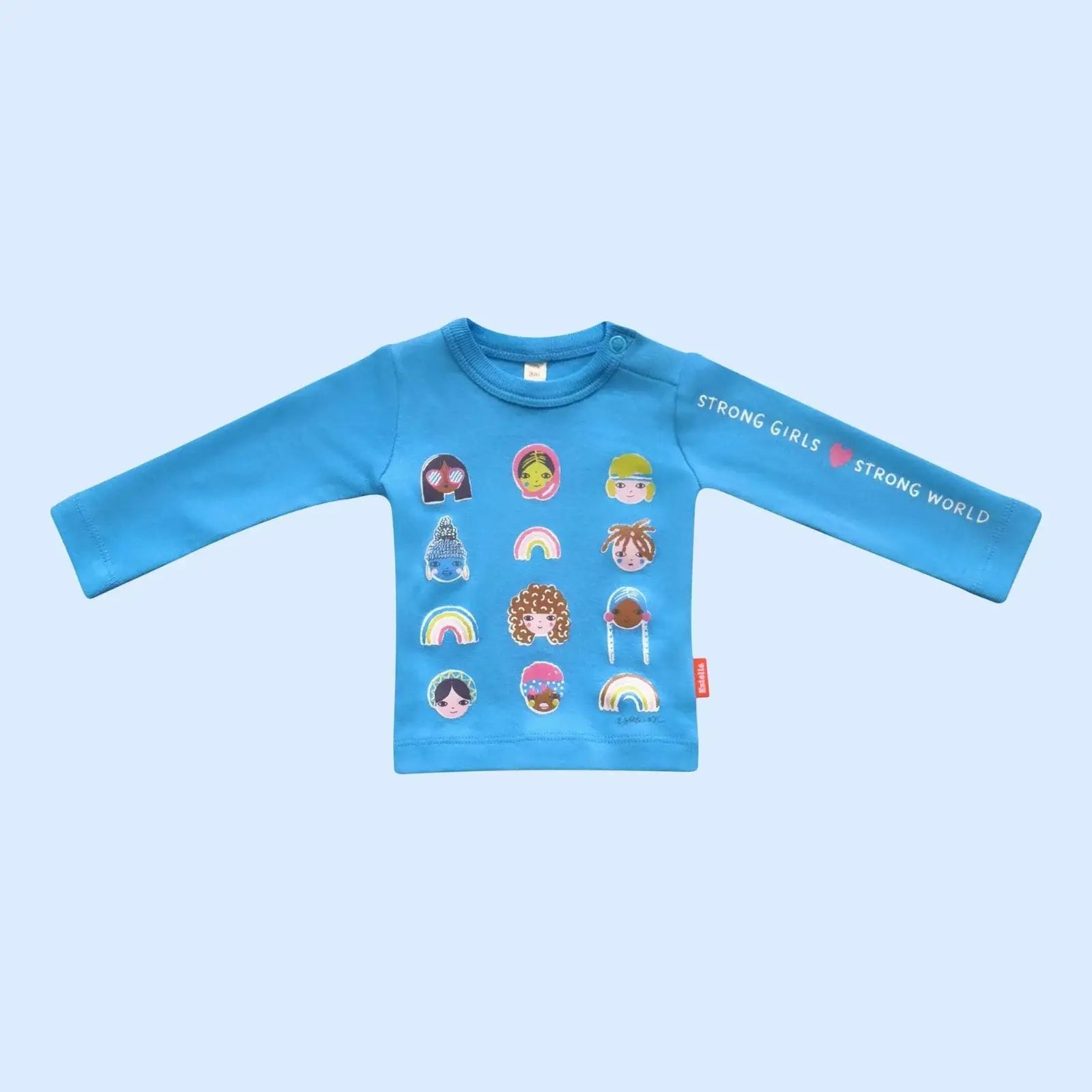 Baby T-shirt, ‘Girls’ -  Long Sleeve Organic Clothing
