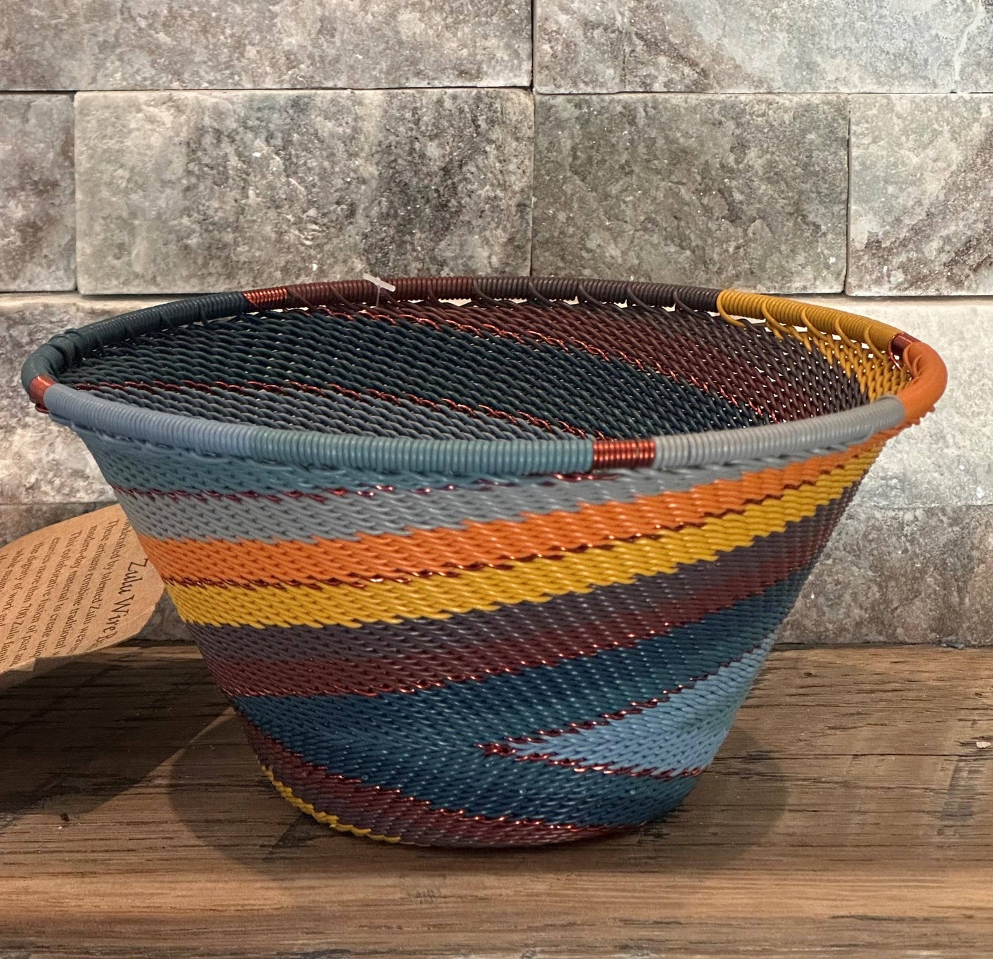 Small Round Zulu Wire Basket, Assorted Colors