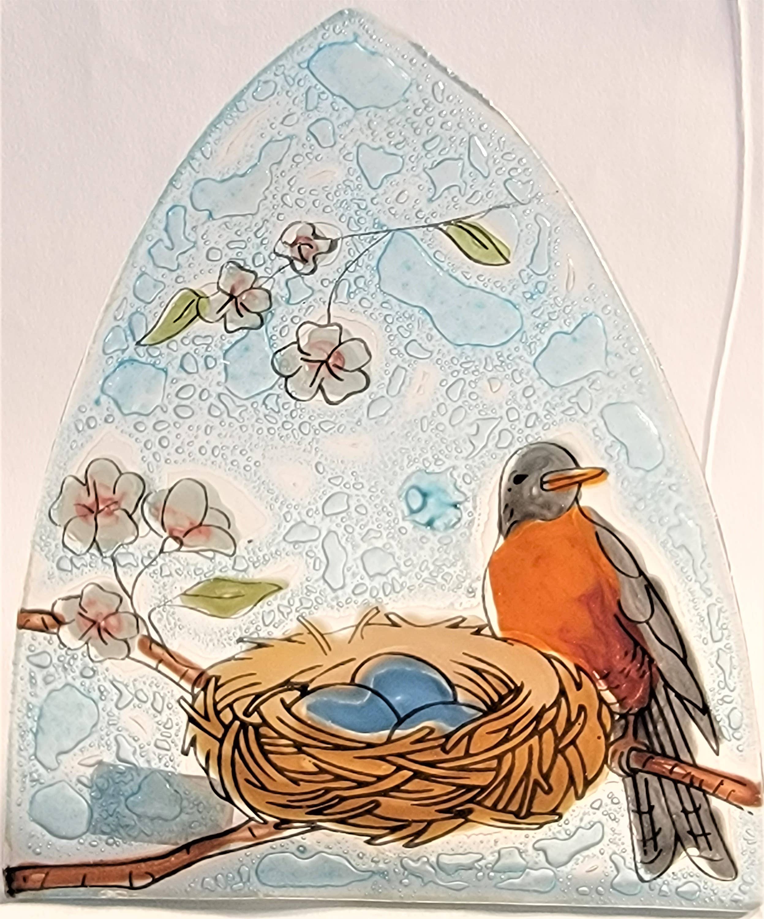 Glass Night Light - Robin