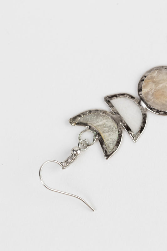 Moon Phases Capiz Shell Earrings