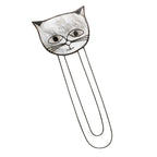 Bookmark cat face M/3 asst capiz/metal