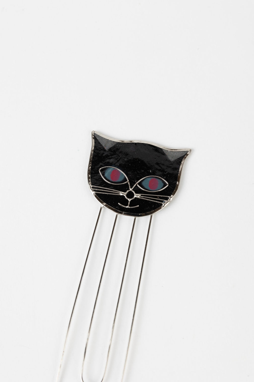Bookmark cat face M/3 asst capiz/metal