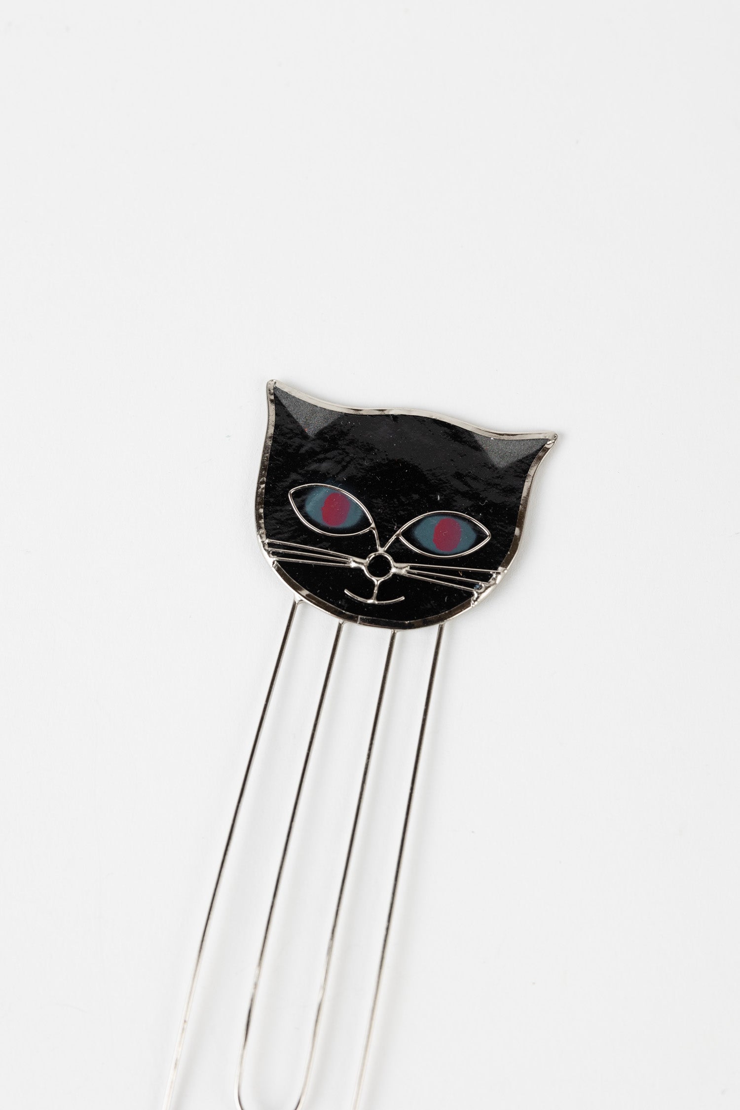 Bookmark cat face M/3 asst capiz/metal