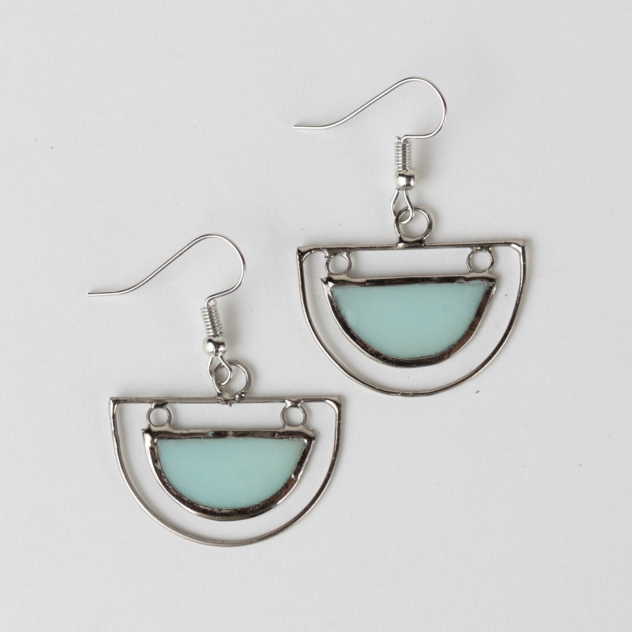 "Half Moon" Capiz Earrings