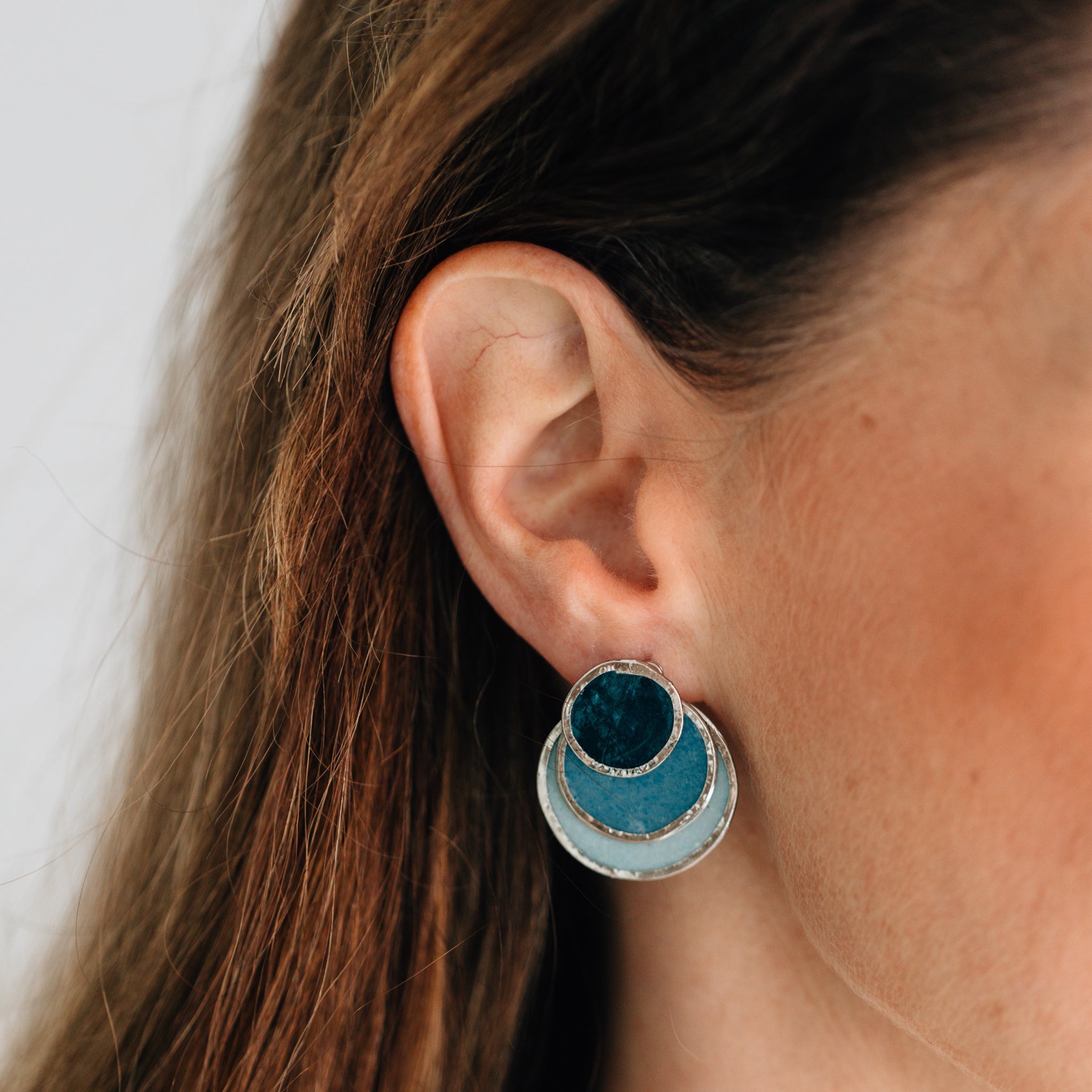 Triple Convertible Capiz Shell Earrings