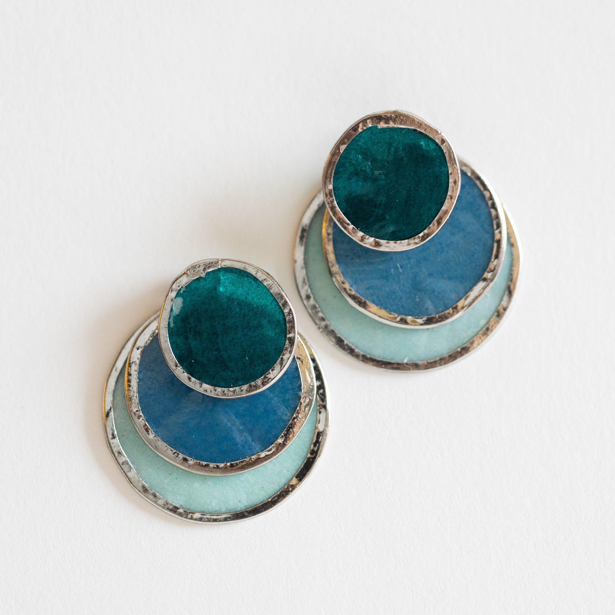 Triple Convertible Capiz Shell Earrings