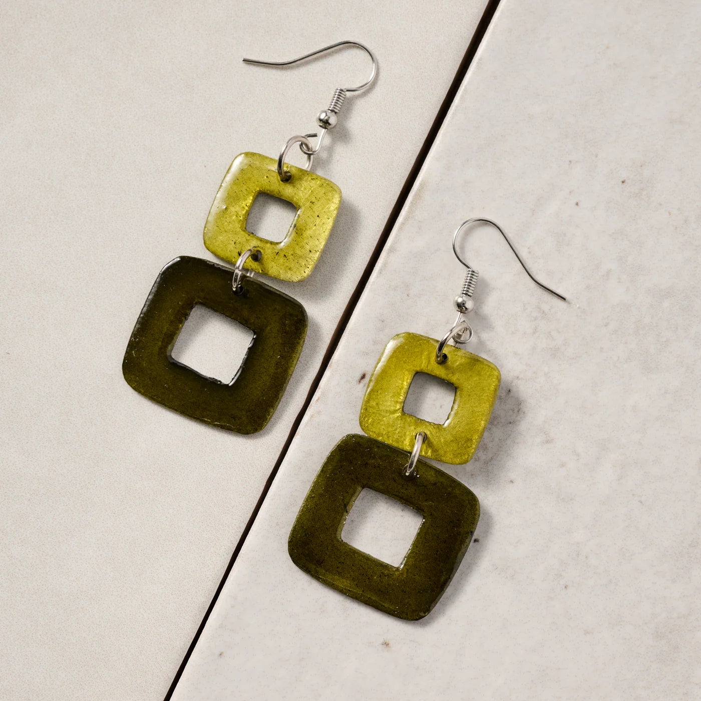 Brass and Capiz Shell "Maja" Earrings