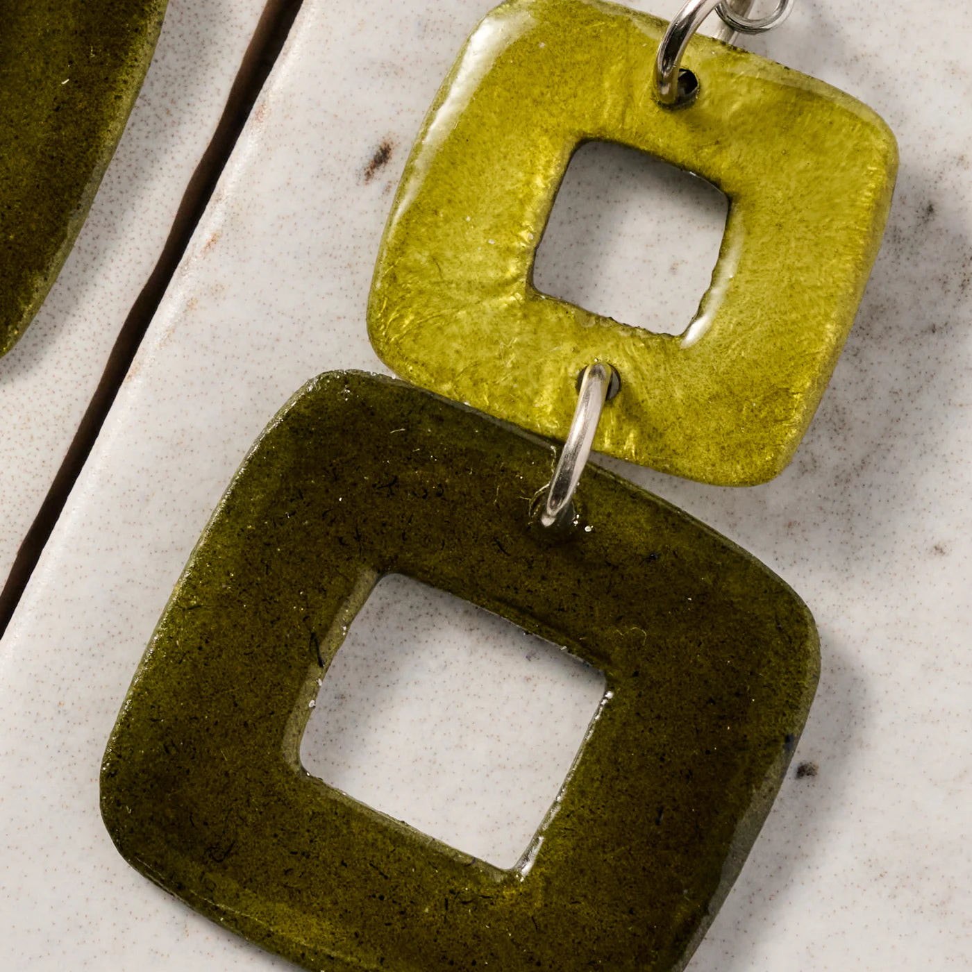 Brass and Capiz Shell "Maja" Earrings