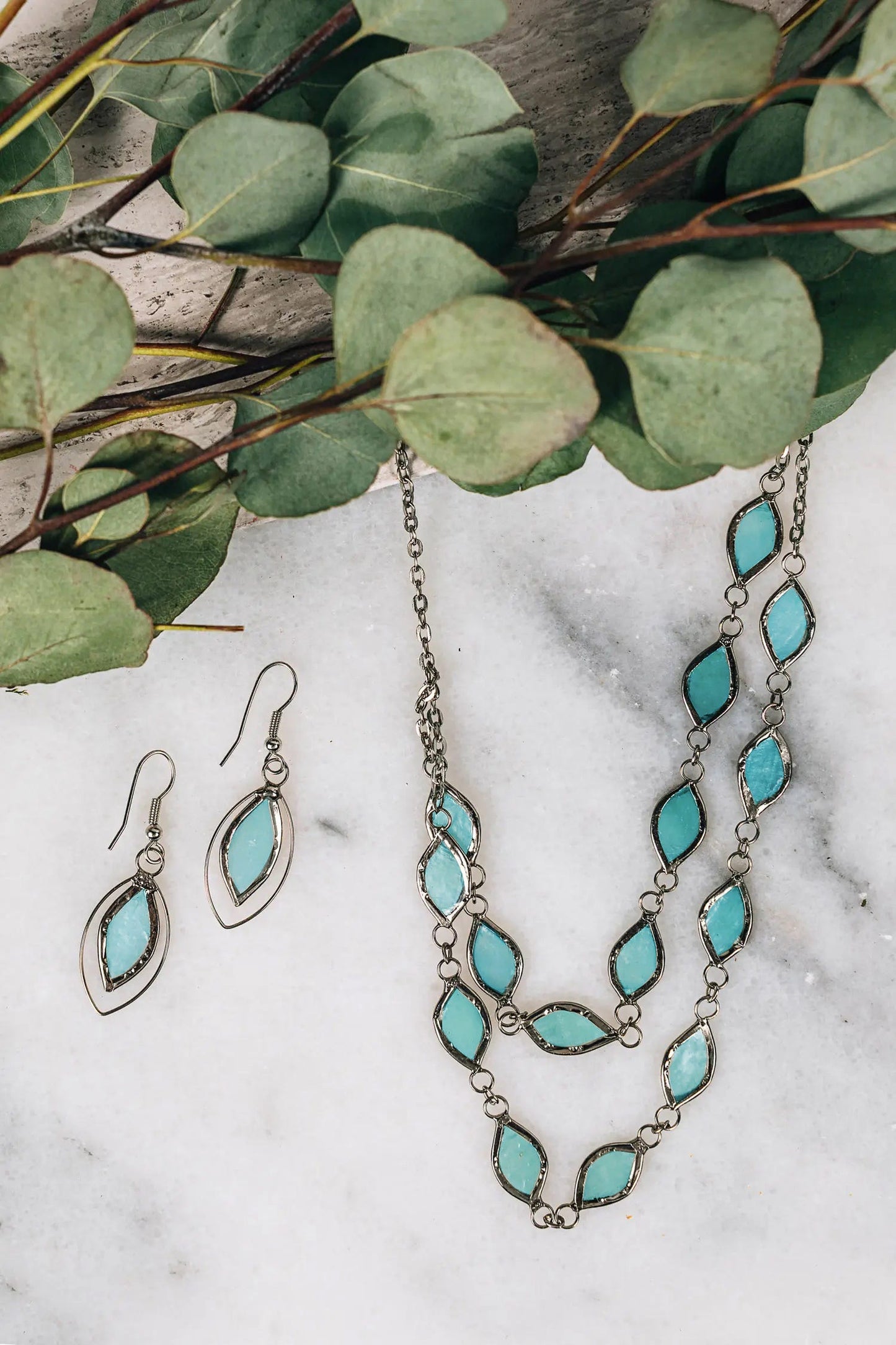 Soft Shimmer Capiz Shell Earrings