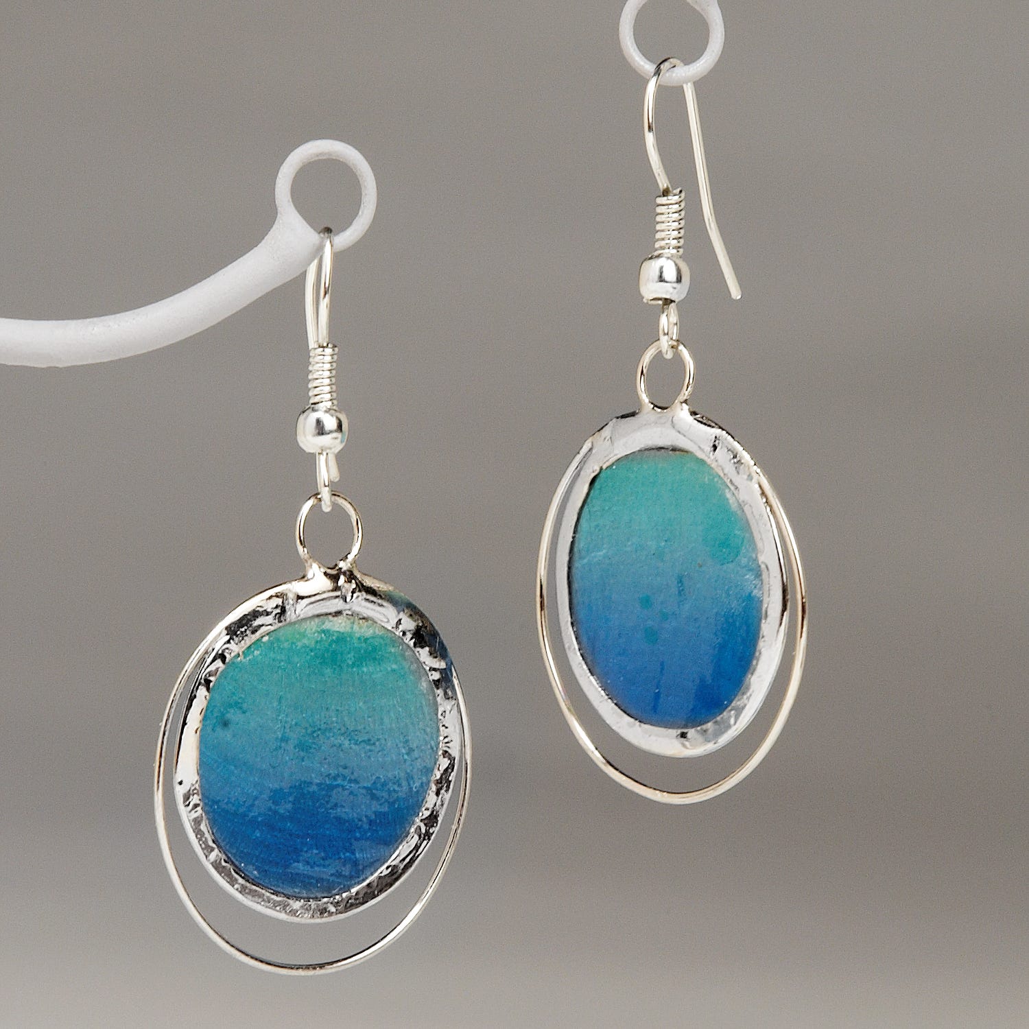"Oceanic Echos" Capiz Shell Earrings