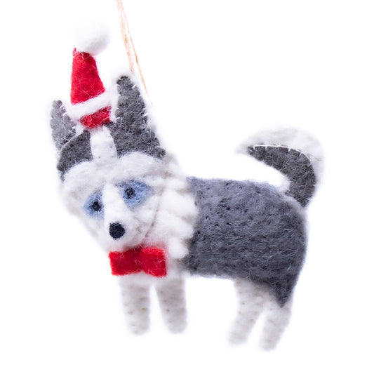 Husky Felt Ornament