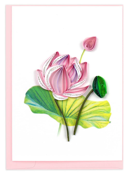 Quilled Gift Enclosure, "Pink Lotus"