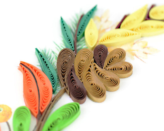 Quilled Greeting Card, "Thankful Wreath"