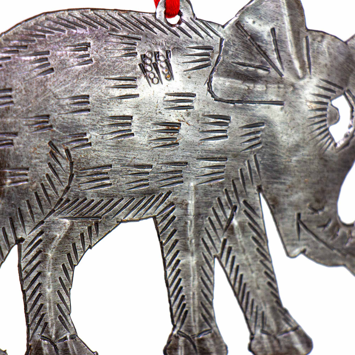 Elephant Haitian Metal Drum Ornament