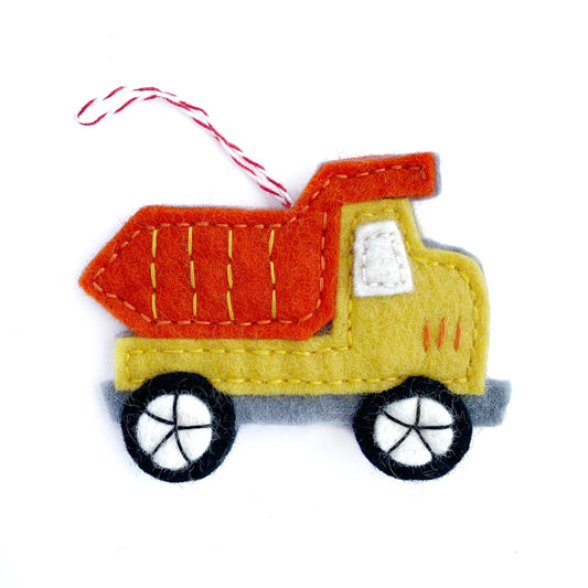 Dump Truck Felt Ornament