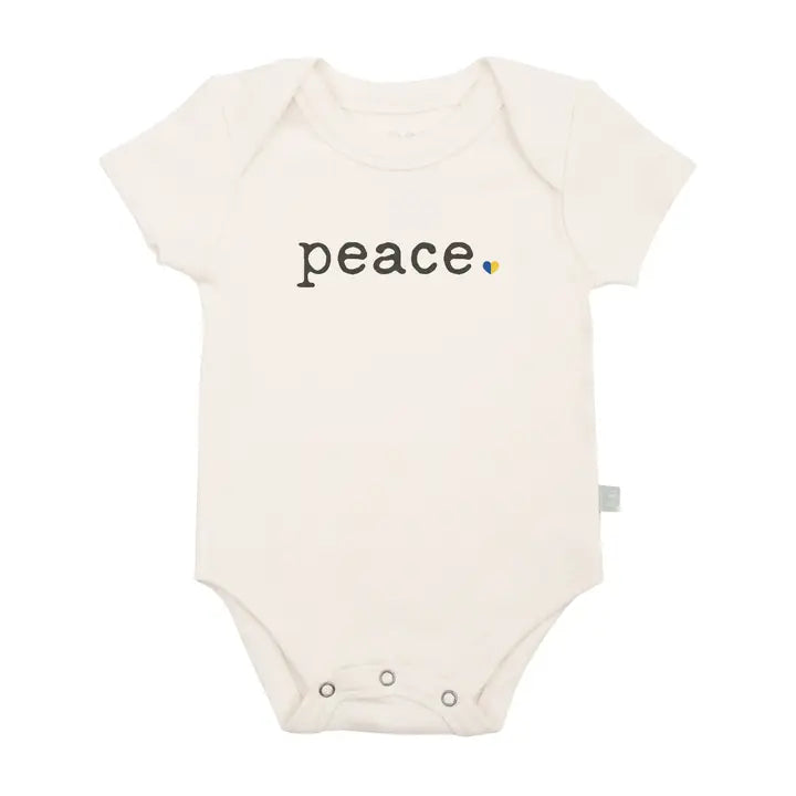 Organic Graphic Bodysuit, "Peace"