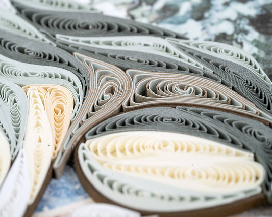 Quilled Greeting Card, "Howling Wolf"