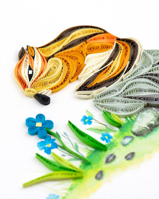 Quilled Greeting Card, "Chipmunk"