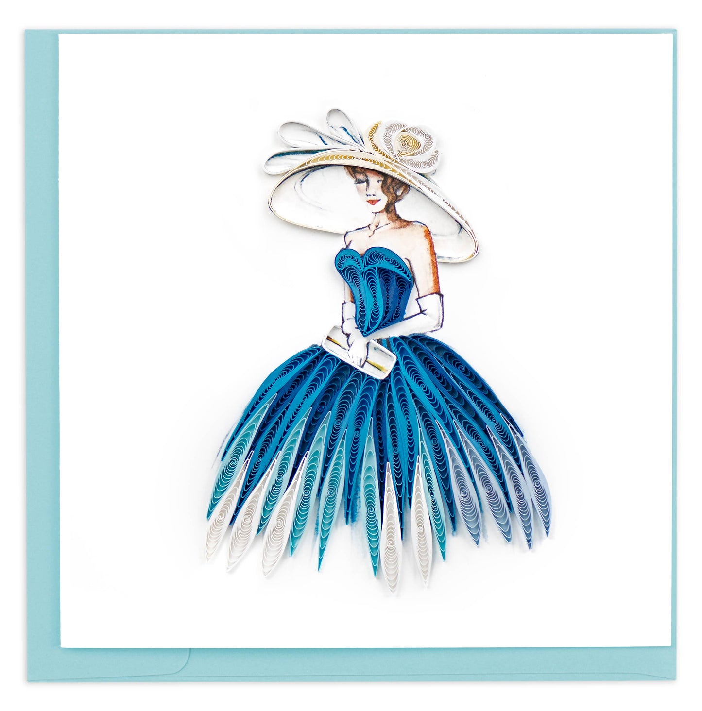 Quilled Greeting Card, "Fancy Lady"