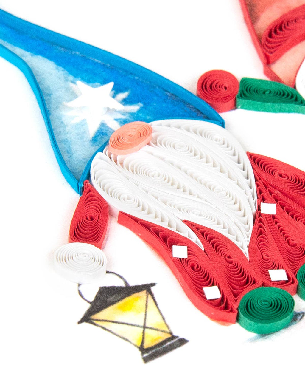 Quilled Greeting Card, "Holiday Gnomes"