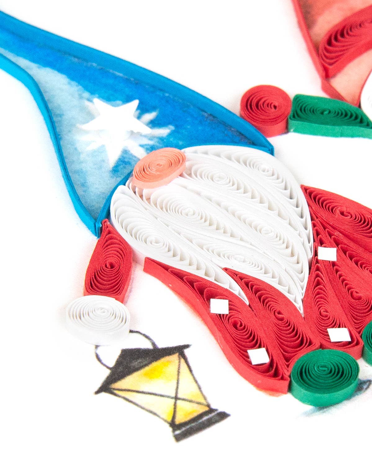 Quilled Greeting Card, "Holiday Gnomes"