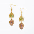 Beaded "Hanging Tulip" Earrings