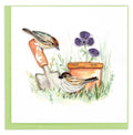 Quilled Greeting Card, "Garden Sparrow"