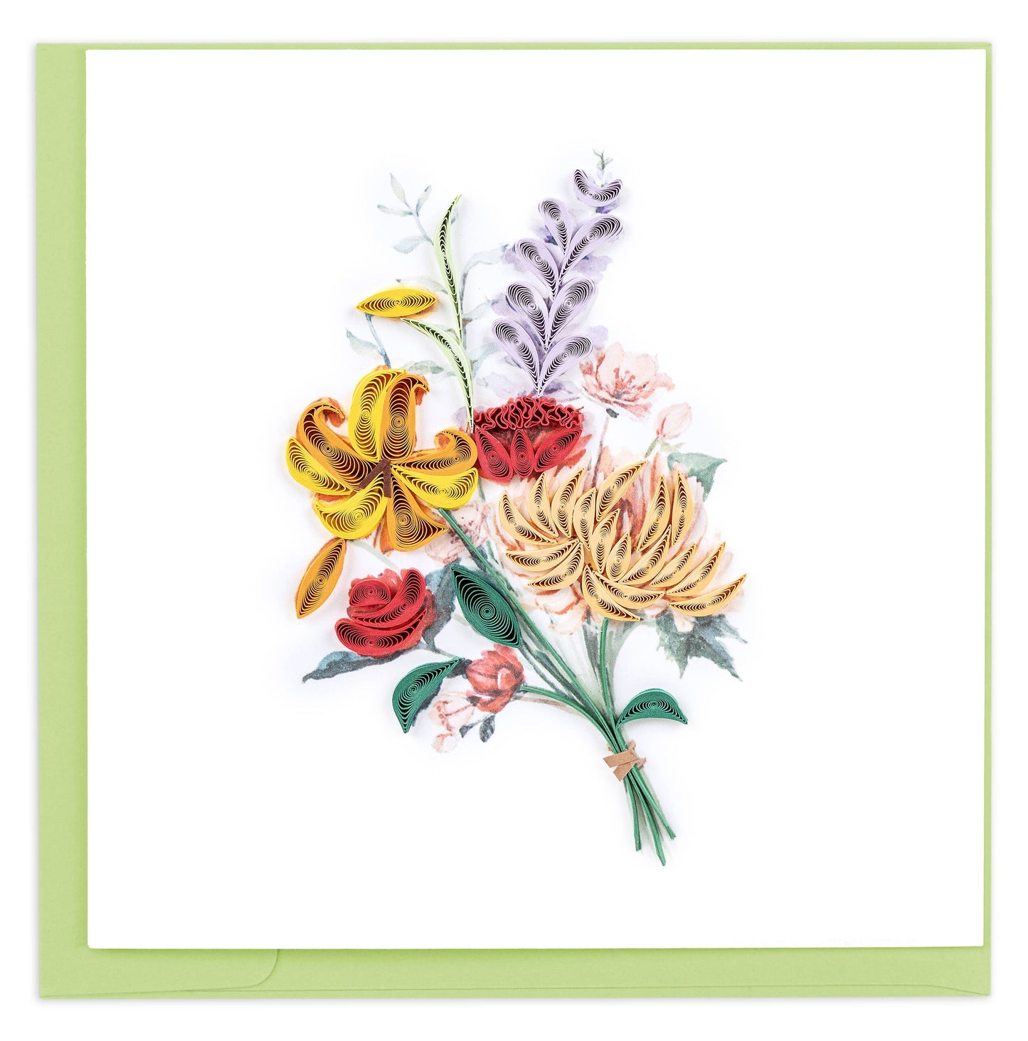 Quilled Greeting Card, "Japanese Wildflowers"