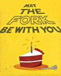 Recycled Paper Cards, "Fork Be With You Birthday"