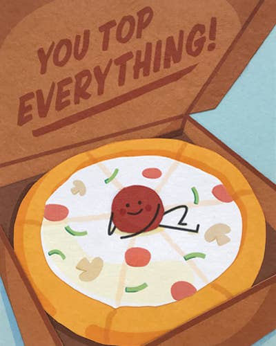 Recycled Paper Card, "You Top Everything"