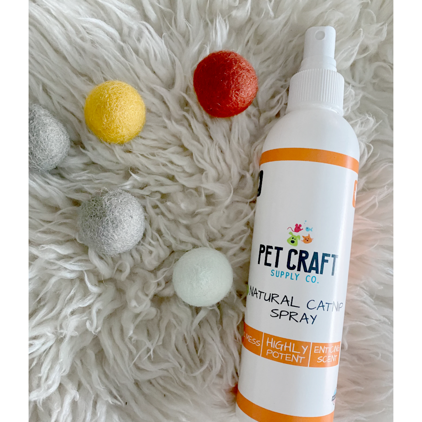 Catnip Oil-Infused Felt Balls, Set of 5